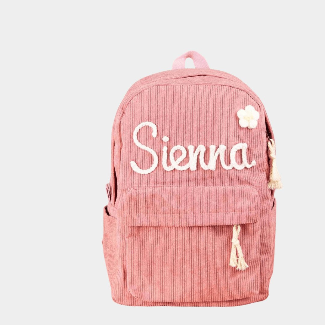 Personalized Kids Crochet Backpack - Custom Name Embroidery